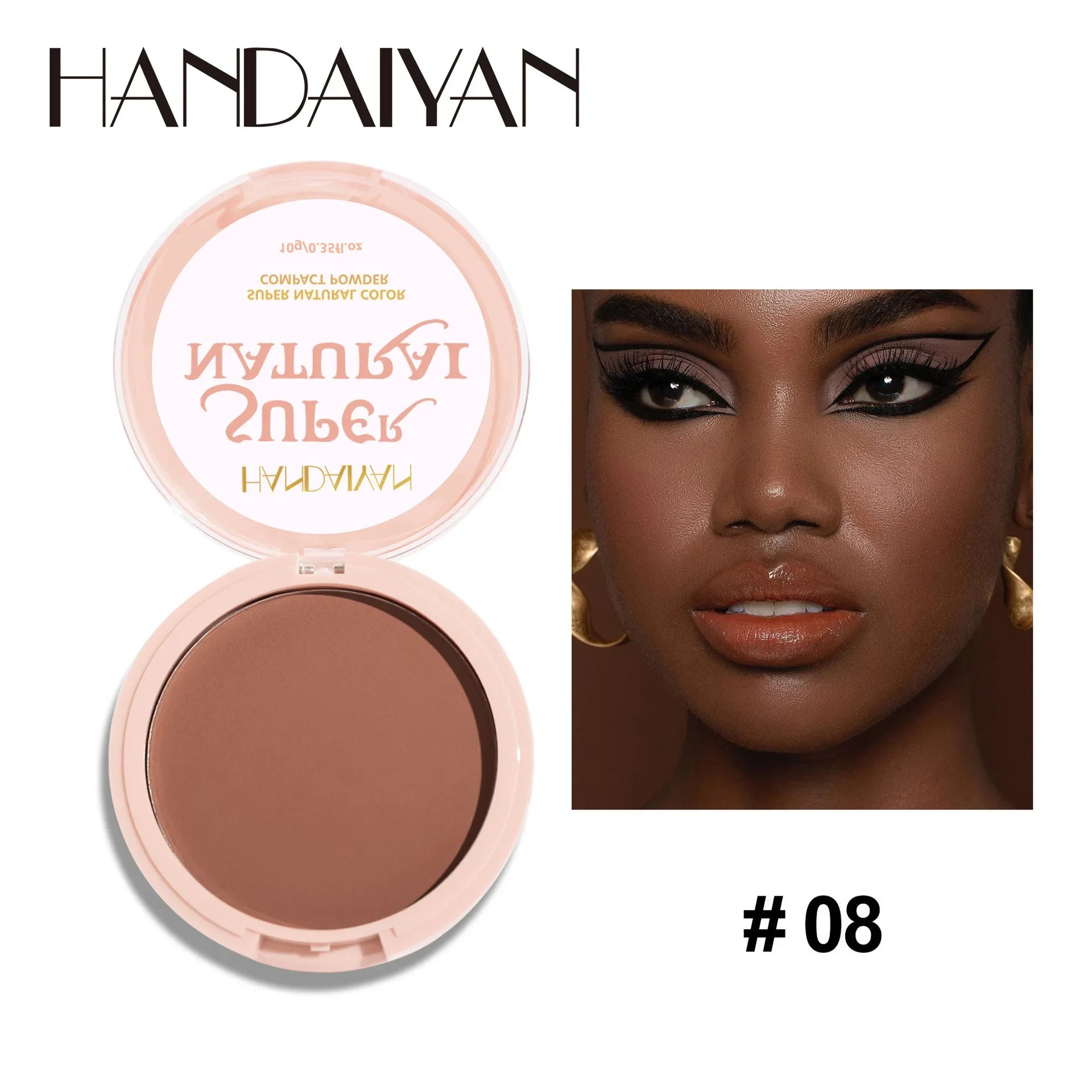 8 Color Matte Face Pressed Powder Oil Control Natural Setting Powder Foundation Full Coverage Waterproof Lasting Makeup