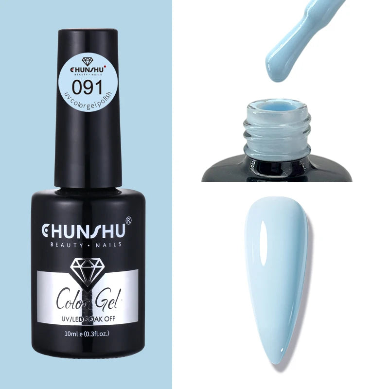 CHUNSHU 10ml Gel Nail Polish Soak Off Semi-Permanent Varnish Professional Salon UV LED Nails Art Gel No Smell All Seasons Colors