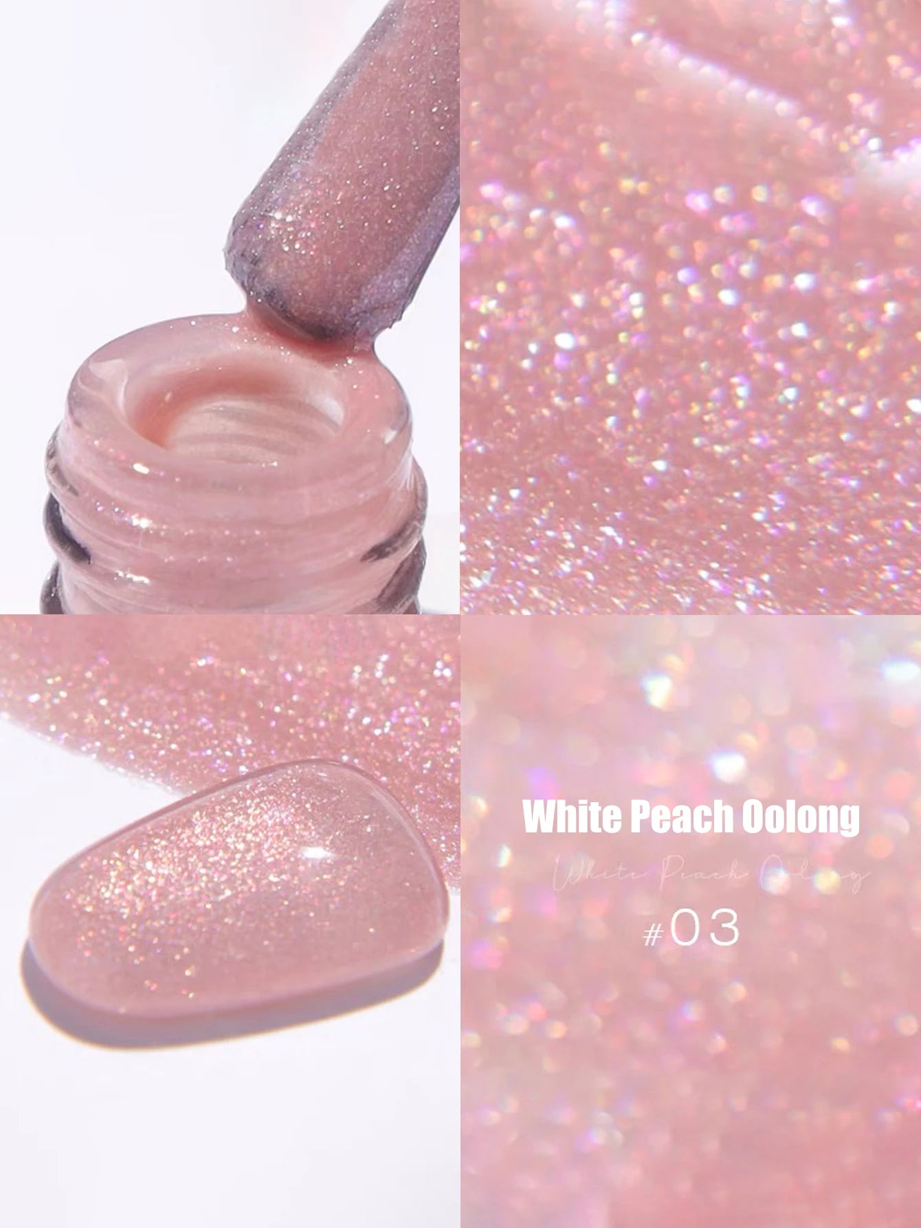MIANEL1-12pcs 12ML Pink Blue White Green Series With Explosive Glitter Gel Nail Polish, Popular Yun Brocade Diamond Gel Polish