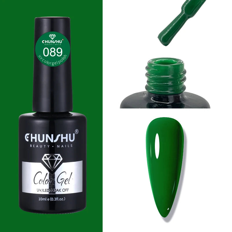 CHUNSHU 10ml Gel Nail Polish Soak Off Semi-Permanent Varnish Professional Salon UV LED Nails Art Gel No Smell All Seasons Colors