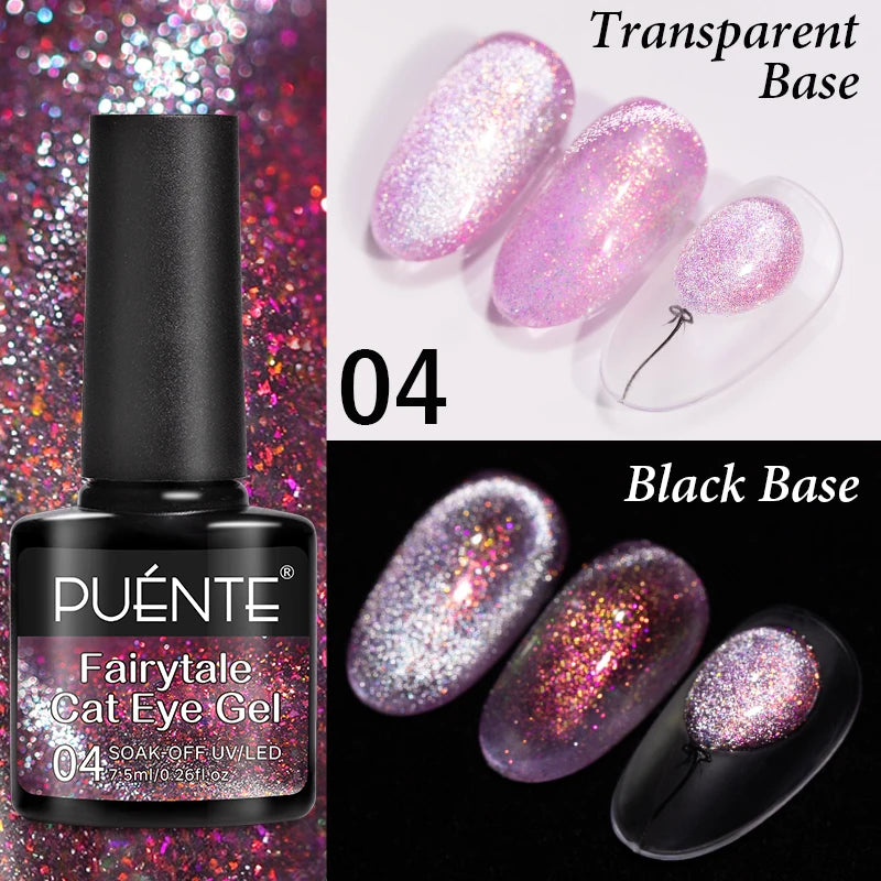 PUENTE Sparkle Platinum Gel Nail Polish 5ML Shiny Gold Silver Glitter Painting Gel Drawing Semi Permanent Varnish For Manicure