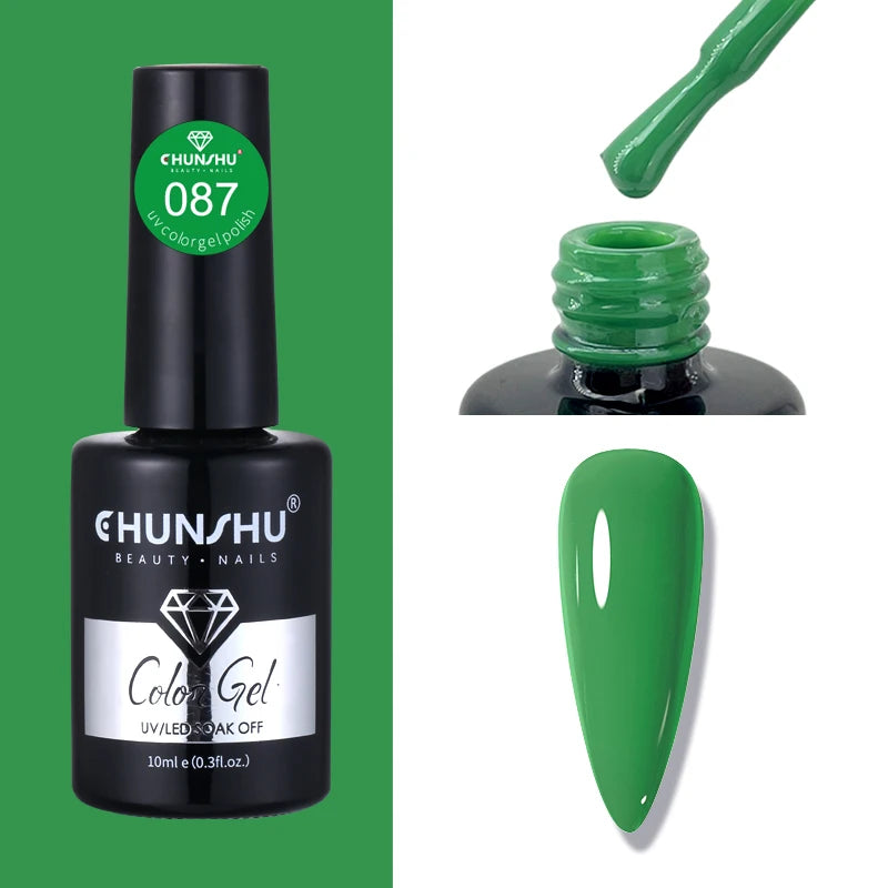 CHUNSHU 10ml Gel Nail Polish Soak Off Semi-Permanent Varnish Professional Salon UV LED Nails Art Gel No Smell All Seasons Colors