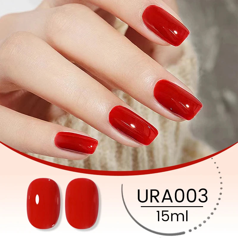 UR SUGAR 15ml Crystal Milky Jelly White Nude Gel Nail Polish Transparent Semi-permanent UV Gel Nail Art Soak Off Gel Varnish