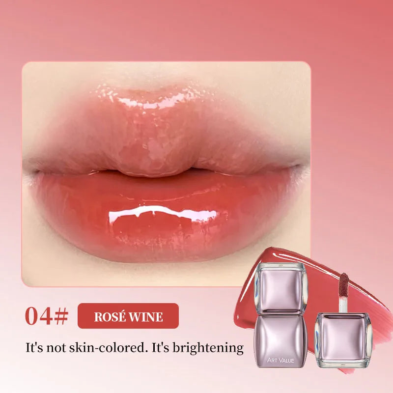 Transparent powder gloss lip gloss mirror moisturizing,long-lasting waterproof,easy to apply,anti smudging,natural makeup effect