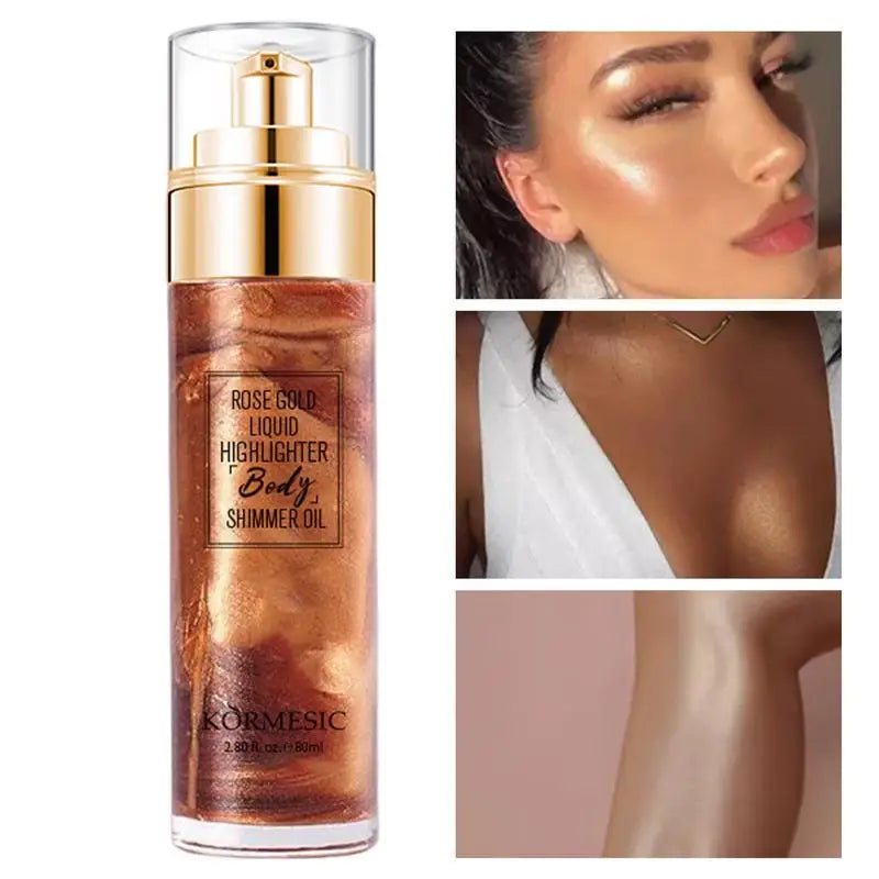 Glitter Spray Hair Body Glitter Spray Sparkly Quick High-Gloss Face Highlighter Long Lasting Shimmery Body Makeup Spray