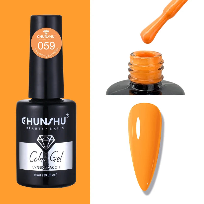 CHUNSHU 10ml Gel Nail Polish Soak Off Semi-Permanent Varnish Professional Salon UV LED Nails Art Gel No Smell All Seasons Colors