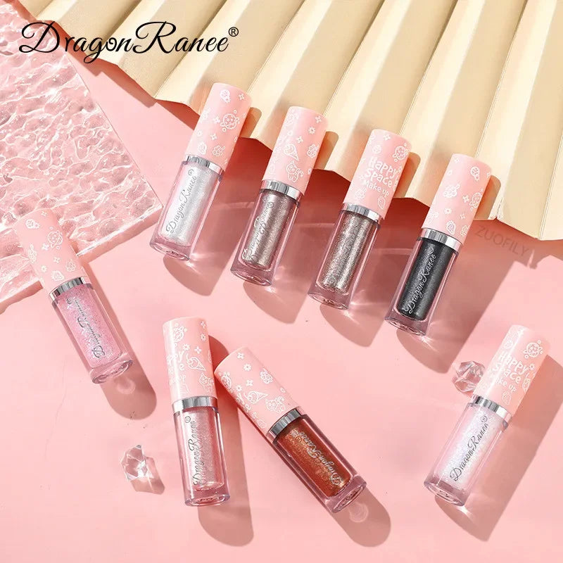8 Colors Liquid Eye Shadow Glitter Sequins Pearlescent Lying Silkworm Pen Brightening Liquid Eyeshadow Highlight Shiny Eyeliner