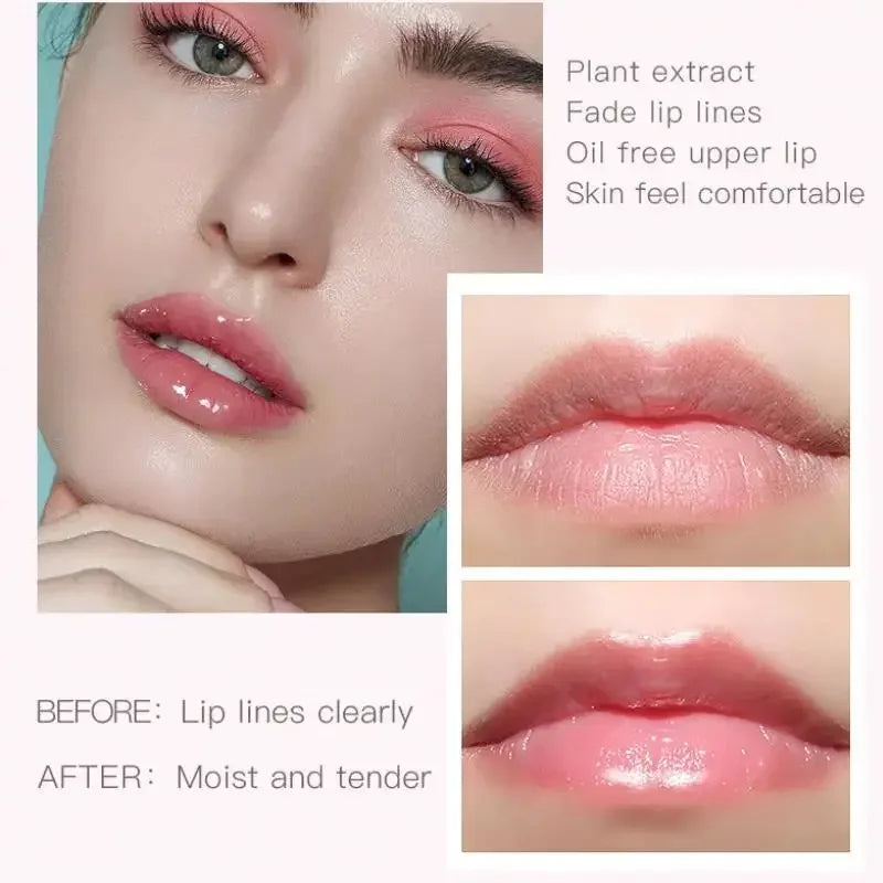 Hydrating Transparent Lip Gloss 3 Piece Set Fruit Scented Lip Oil with Avocado Strawberry and Peach for Soft Smooth Lips
