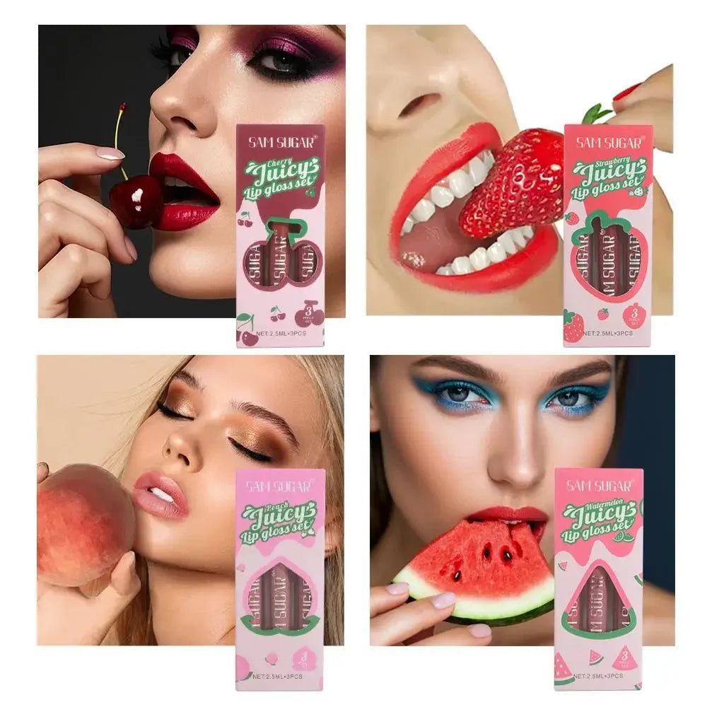 Velvet Matte Lip Gloss Liquid Lipstick Moisturizing Long Lasting Non Stick Cup Glaze Rich Color Set Sexy Fruit Juicy