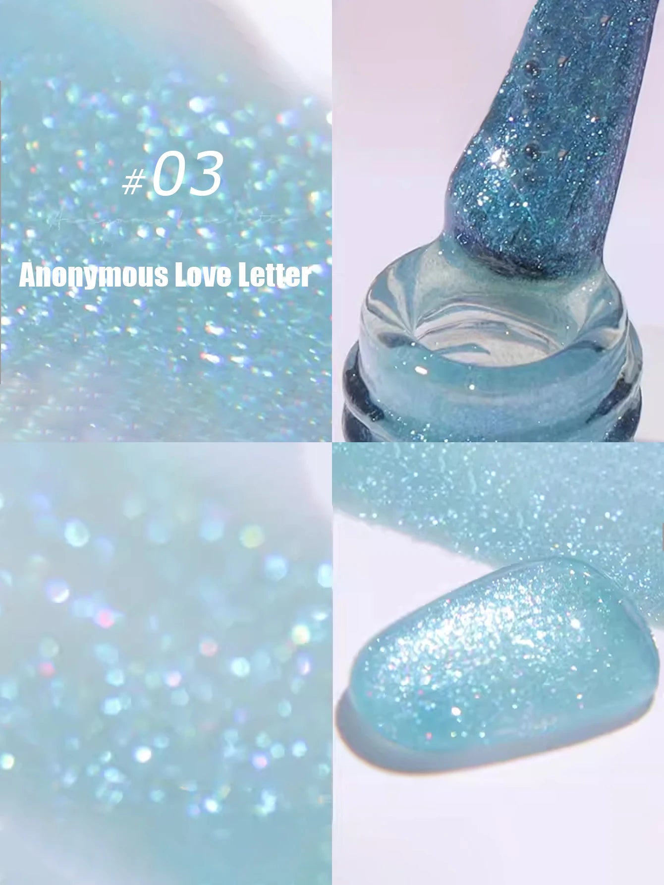 MIANEL1-12pcs 12ML Pink Blue White Green Series With Explosive Glitter Gel Nail Polish, Popular Yun Brocade Diamond Gel Polish