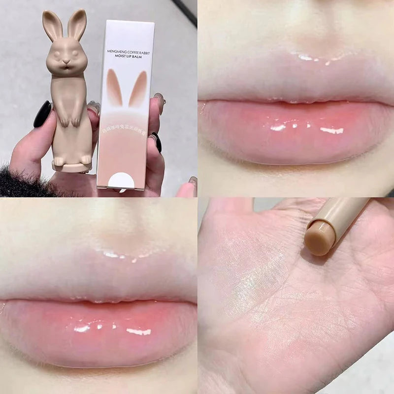 Lip Balm Cute Rabbit Moisturizing Lipstick Color Changing Moisturizing and Anti Cracking Lipstick Four-Color Rabbit Cosmetics