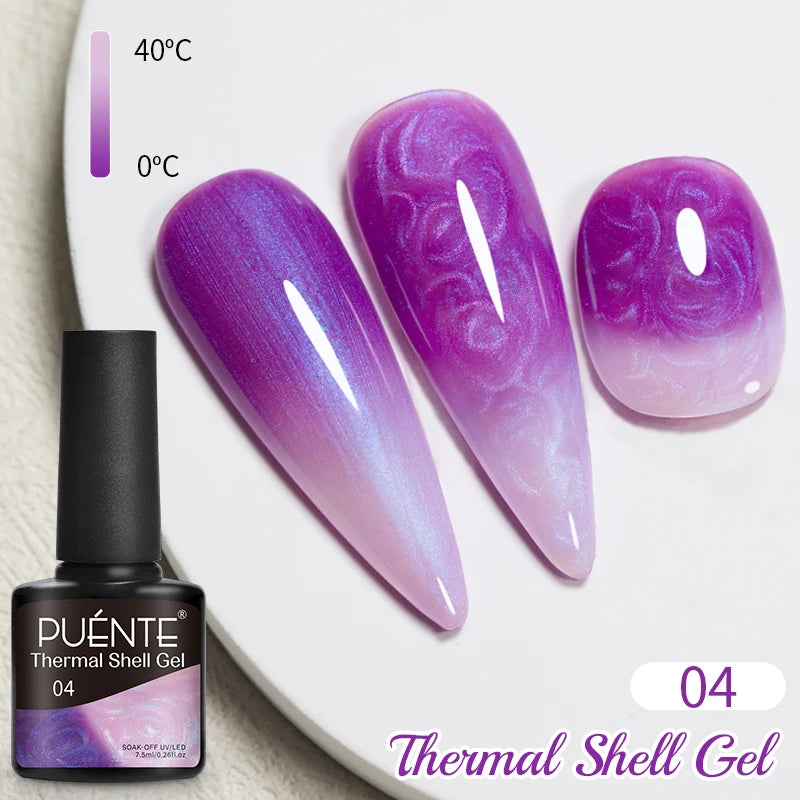PUENTE Sparkle Platinum Gel Nail Polish 5ML Shiny Gold Silver Glitter Painting Gel Drawing Semi Permanent Varnish For Manicure