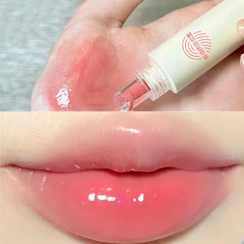 Jelly Mirror Transparent Lip Gloss Waterproof Moisturizing Non-stick Cup Long-lasting Lipstick Crystal-frozen Lips Glaze Makeup