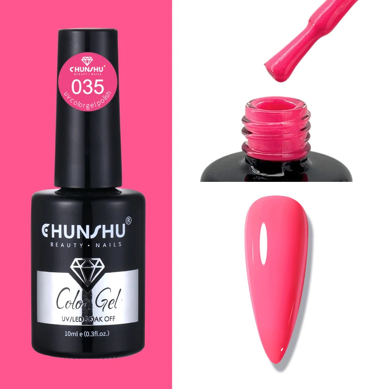 CHUNSHU 10ml Gel Nail Polish Soak Off Semi-Permanent Varnish Professional Salon UV LED Nails Art Gel No Smell All Seasons Colors