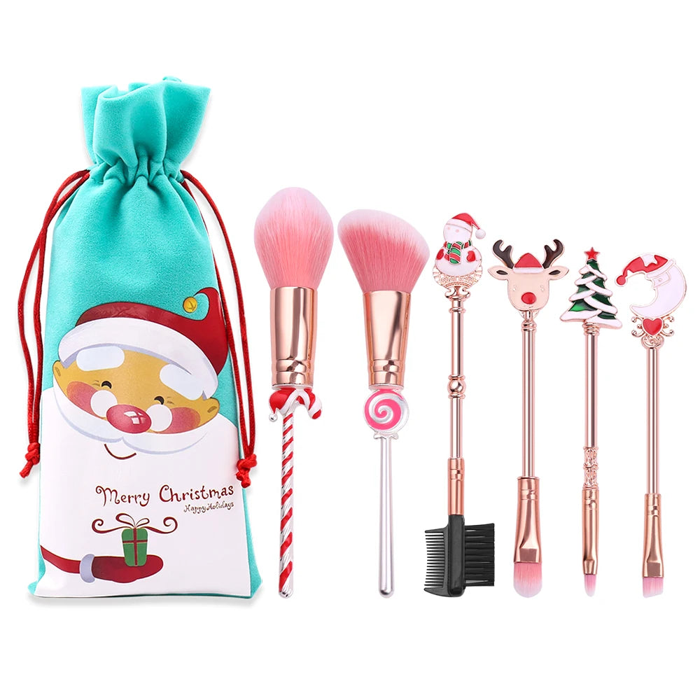 Christmas series makeup brush, creative design, candy Christmas tree eye shadow brush, Christmas ball special makeup tool