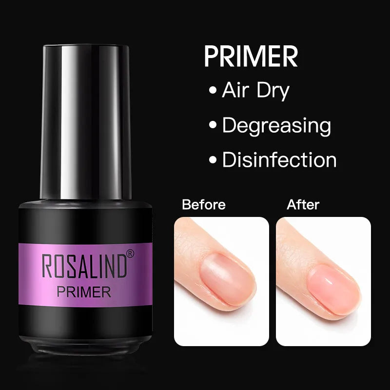 ROSALIND Gel Nail Polish Matte Base Top Coat For Soak Off Gel Polish UV LED Gel Semi Permanent Varnishes Design Nail Art
