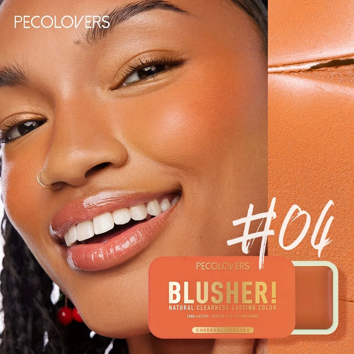 PECOLOVERS Waterproof Blush Cream - Long-Lasting, High Pigmentation for All Skin Tones, Natural Cheek & Face Rouge