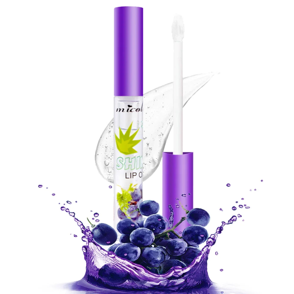 Hydrating Lip Oil Roller Gloss Moisturizing Nourishing Lip Balm Transparent Colorless Fruit Avocado Lip Care 