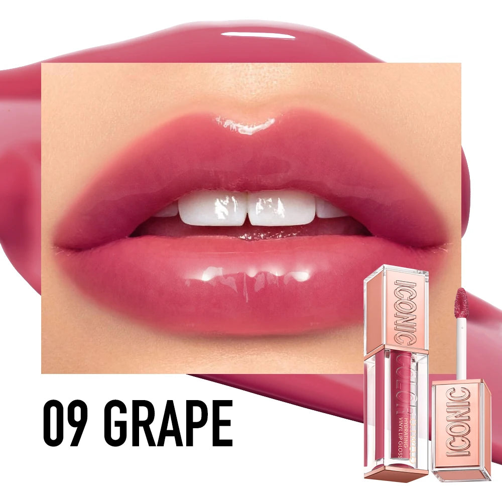Sexy Light Plump Lip Gloss High Shine Moisturizing Nourishing Waterproof Non Sticky Hydrating Vinyl Lipgloss