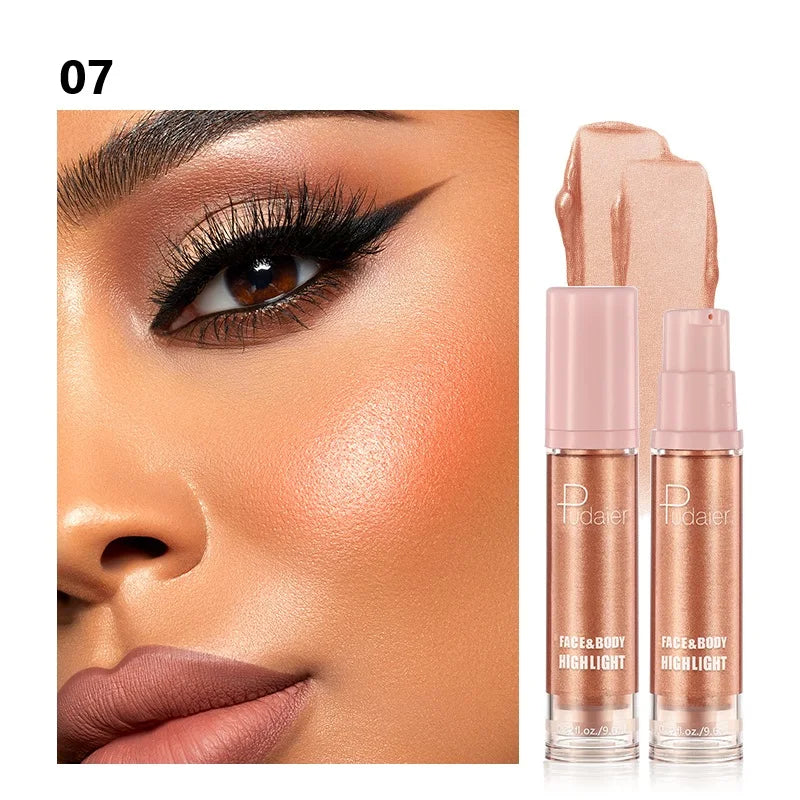 Pudaier liquid highlighter with 8 colors to choose , easy to carry, suitable for holiday dress-up and Valentine's Day date
