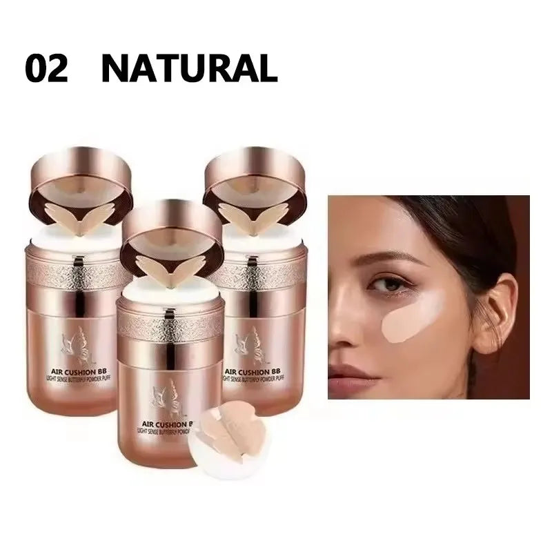 Air Cushion Butterfly Cream Moisturizing Foundation Whitening Oil-control Waterproof Makeup Cosmetics