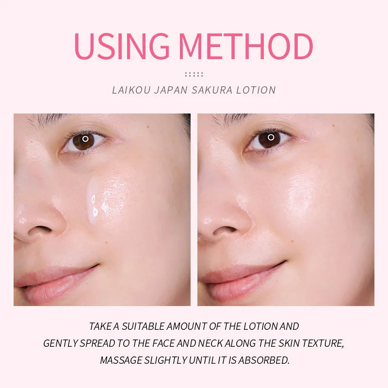 LAIKOU Sakura Face Lotion Moisturizing Essence Shrink Pores Repairing Improve Skin Elasticity 100ML