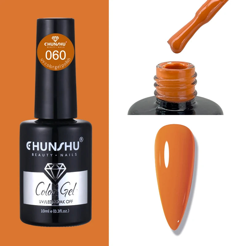 CHUNSHU 10ml Gel Nail Polish Soak Off Semi-Permanent Varnish Professional Salon UV LED Nails Art Gel No Smell All Seasons Colors