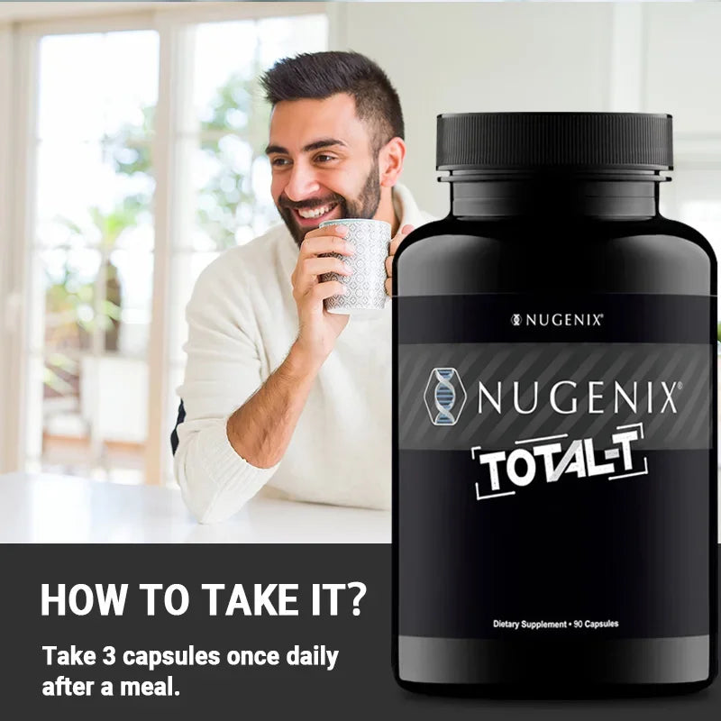 TOTAL-T - Improve Muscle Strength & Growth, Testosterone Booster Supplement for Men - 90 Capsules