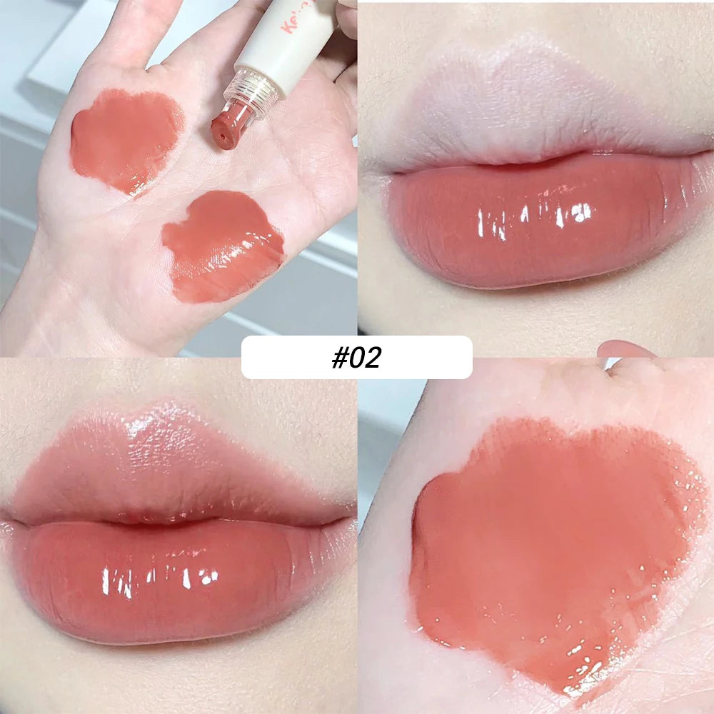 Jelly Mirror Transparent Lip Gloss Waterproof Moisturizing Non-stick Cup Long-lasting Lipstick Crystal-frozen Lips Glaze Makeup
