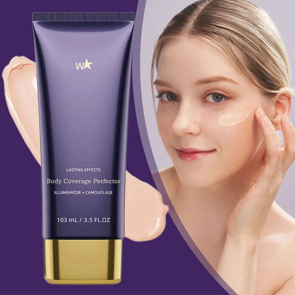 Body Makeup Coverage Perfector Long Wear Coverage Concealer Sweat-Proof Evens Skin Tones Tinted Cream for Cover Scarred Skin