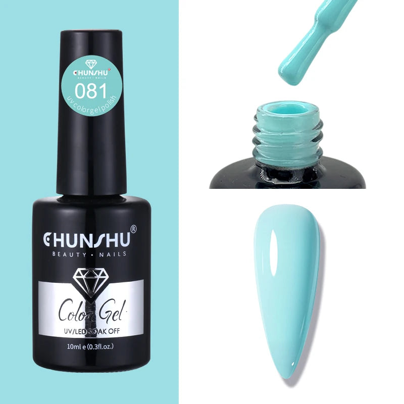 CHUNSHU 10ml Gel Nail Polish Soak Off Semi-Permanent Varnish Professional Salon UV LED Nails Art Gel No Smell All Seasons Colors
