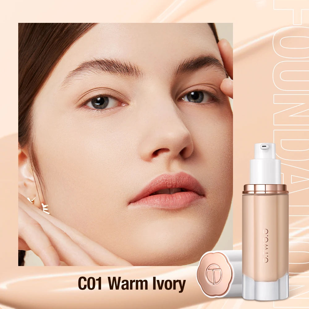 30ml Liquid Foundation Cream, Full Coverage, SPF30, Waterproof, Long-Lasting Matte Base Makeup