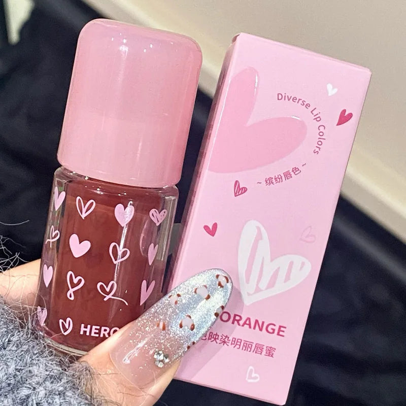 Herorange~ Moisturizing Glossy Lip Gloss, Hydrating Mirror-Like Moisturizing, Plumping Lips, Summer Color-Enhancing and Brightening Cross-Border Lip Gloss