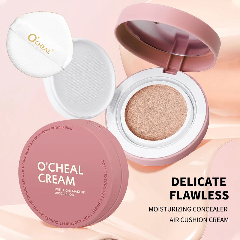 OCHEAL Cushion Foundation Cream Long Lasting Moisturizing Foundation For Face Makeup