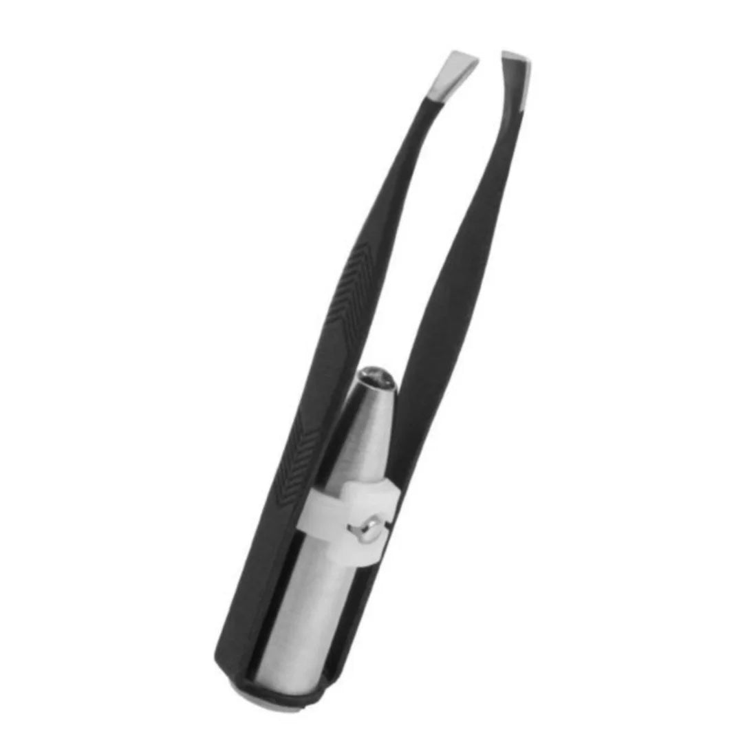 Eyebrow Tweezer with LED Light Smart Design Precision Eyelash Hair Remove Clip Stainless Steel Tweezers Portable Makeup Tools