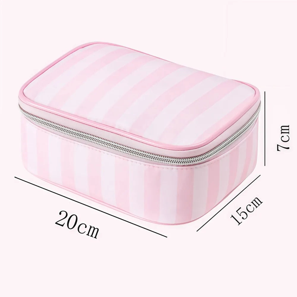Large Capacity Handheld Makeup Bag Portable Oxford Cloth Cosmetic Storage Bag Travel Design Minimalist Style Wash Bags