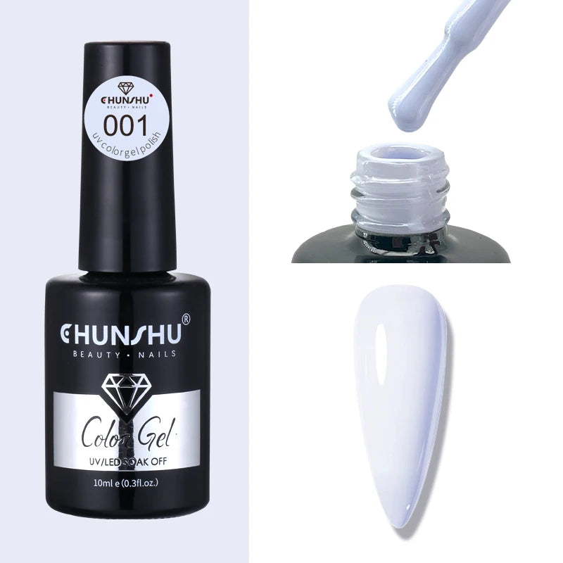 CHUNSHU 10ml Gel Nail Polish Soak Off Semi-Permanent Varnish Professional Salon UV LED Nails Art Gel No Smell All Seasons Colors