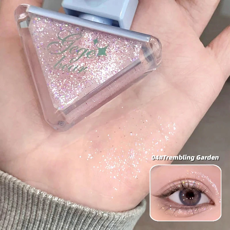 Gege Bear Glazed Eyeshadow Liquid Pearlescent Glitter Brightens Highlight Silkworm Liquid Eyeshadow