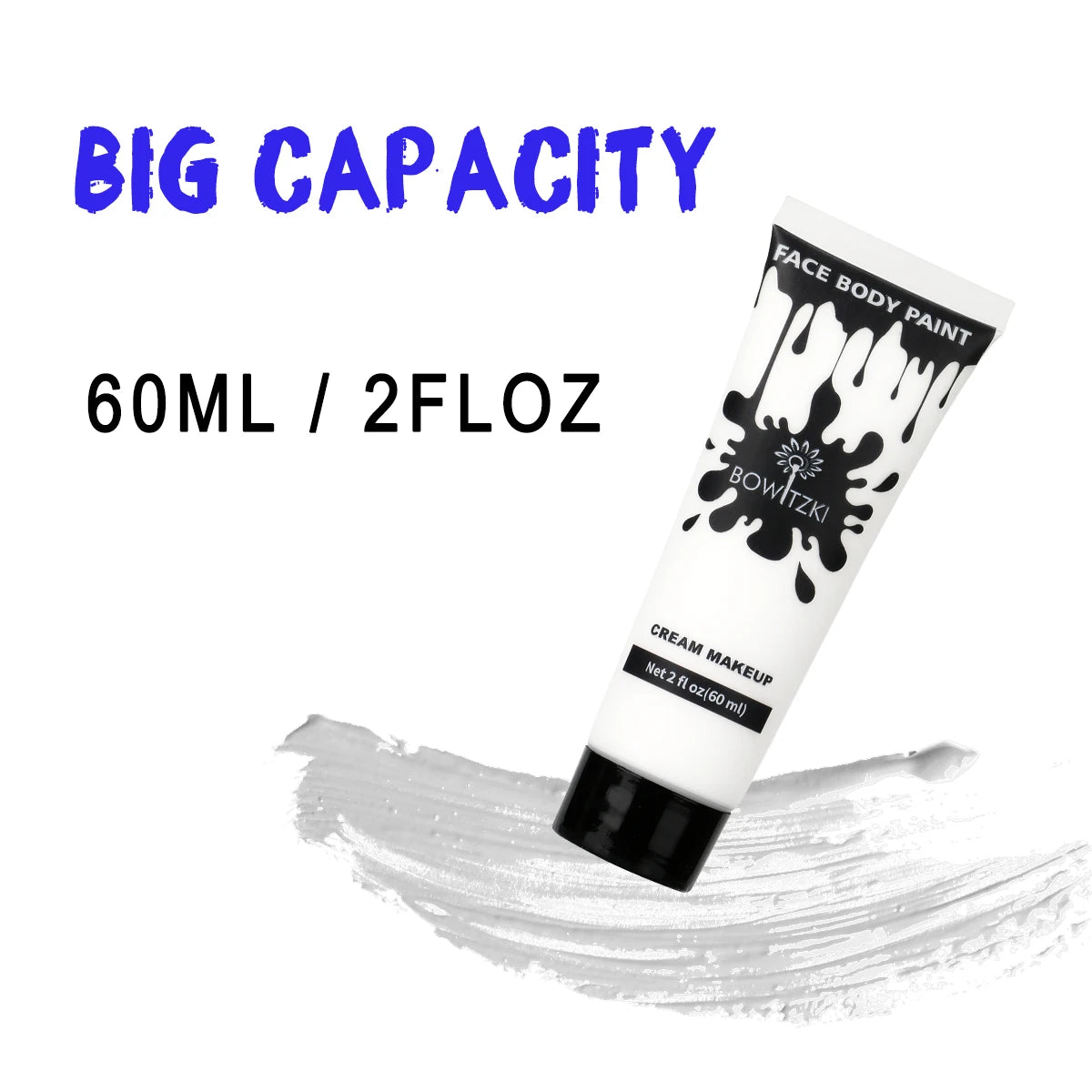 Bowitzki Face and Body Paint 2oz Cream Makeup 60ml Water Based Face Painting Special Effects For Adults Children Kids Halloween