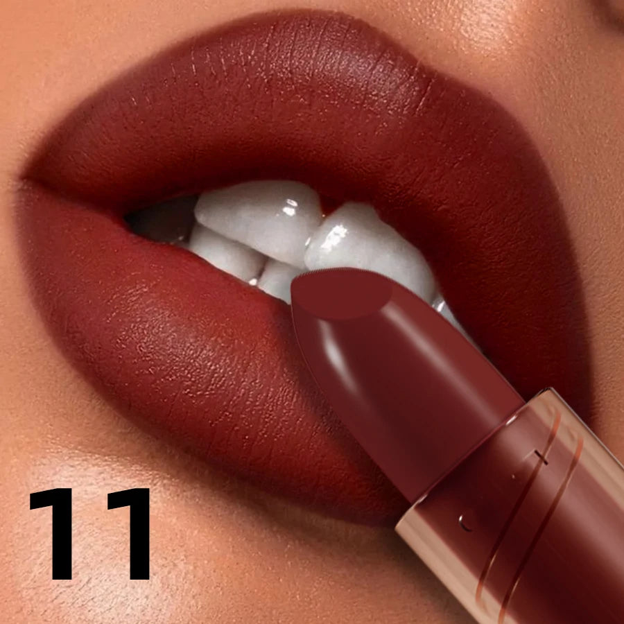 14-color Matte Lipstick Red Lip Stick Waterproof Sexy Korean Makeup Lip Tint Brown Pink Lip Cosmetic Long Lasting Lip Gloss