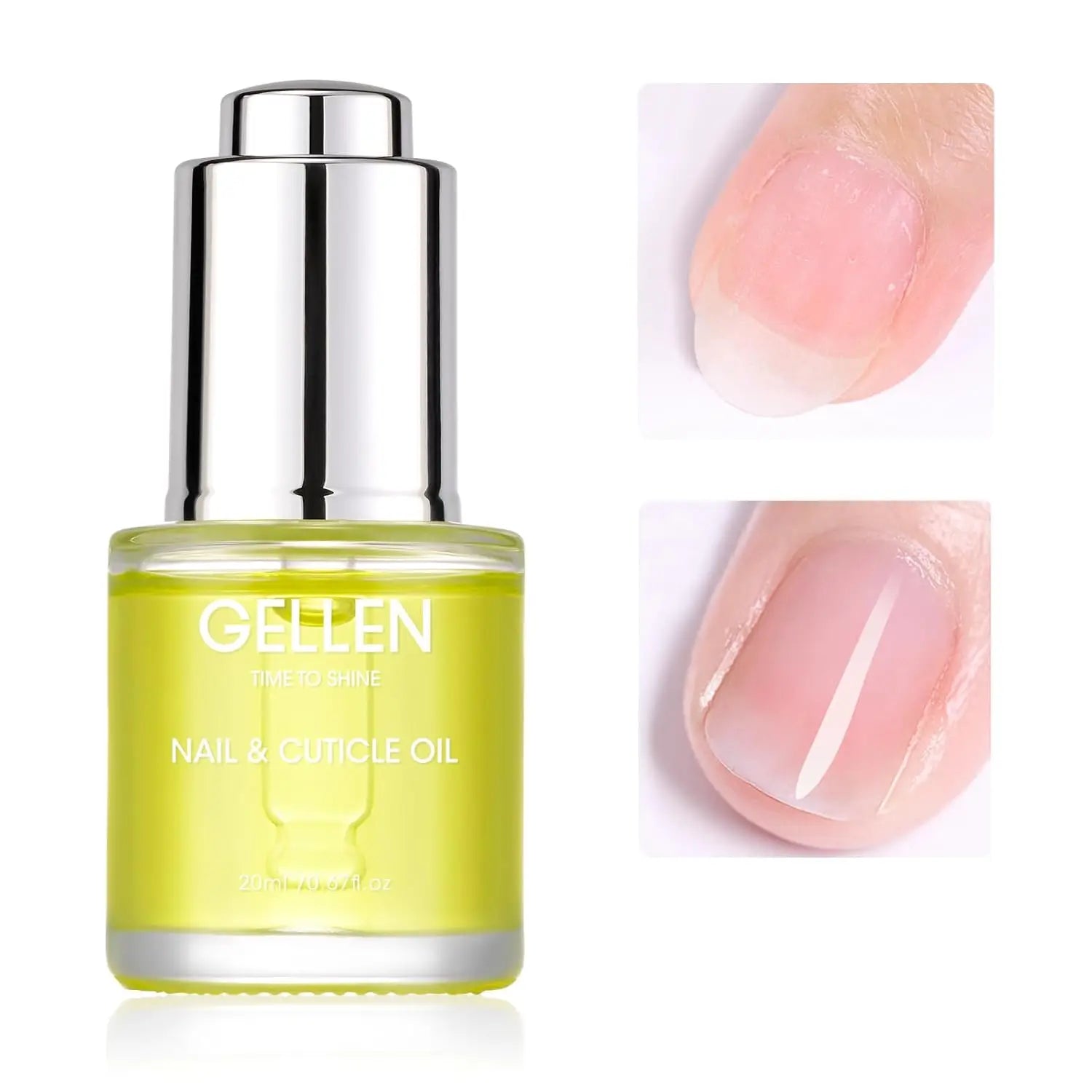 GELLEN 20ml Nails Cuticle Oil Organic Natural Keratin Vitamin E Nail Polish for Hydrating Nourishing Strengthening Supplies