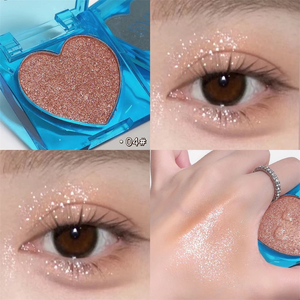 Single Color Glitter Eyeshadow Palette Pigmented Black White Shimmer Matte Brown Contour Powder Highlighter Glow Colorful Plate