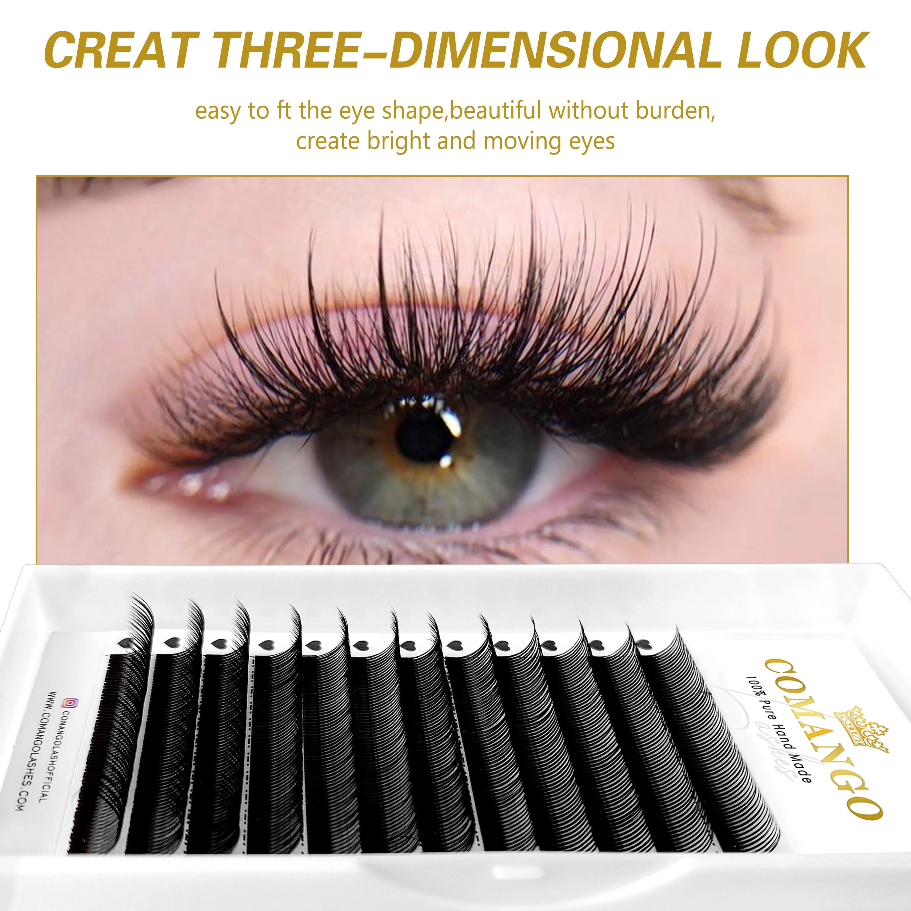 CoMango Premium 5D Flower Fairy Flora Lashes Premade Fans Individual Lashes Extension Soft Natural Makeup Wholesale Supplier