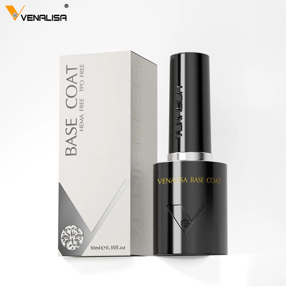 Venalisa 10ml Hema Free Ultra Glossy Long Wear Diamond Top Coat Nail Manicure Soak Off UV LED Base Matte Color Nail Gel Polish