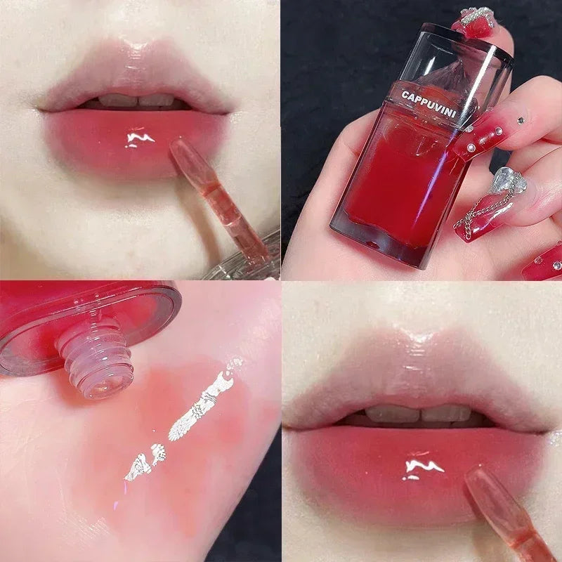 Ice Mountain Lip Gloss Honey Lip Oil Crystal Jelly Lip Glaze Moisturizing Transparent Waterproof Liquid Lips Makeup Cosmetics