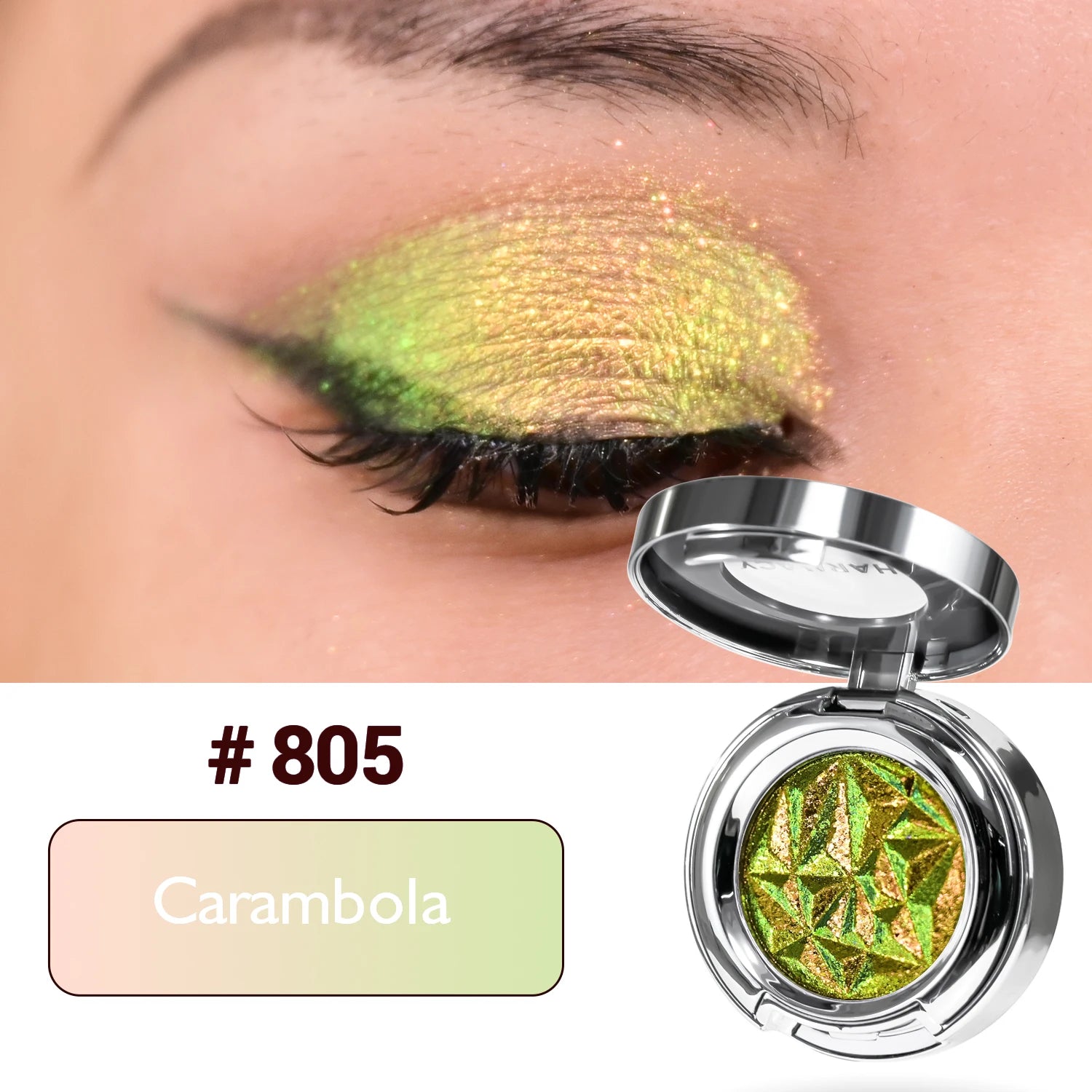 CHARMACY New 10 Multichrome Single Eye Shadow High Pigment Long Lasting Duo Chrome Eyeshadow Glitter Makeup For Eyes