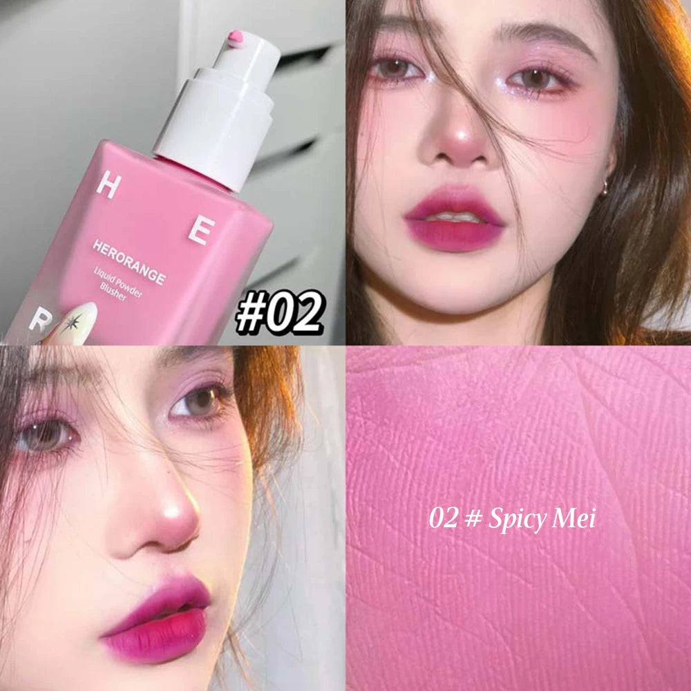 4 Colors Liquid Blush Pressed Blush Moisturizing Color Enhancing Face Eyes Lips Women's Makeup Create Rouge Blush Cream
