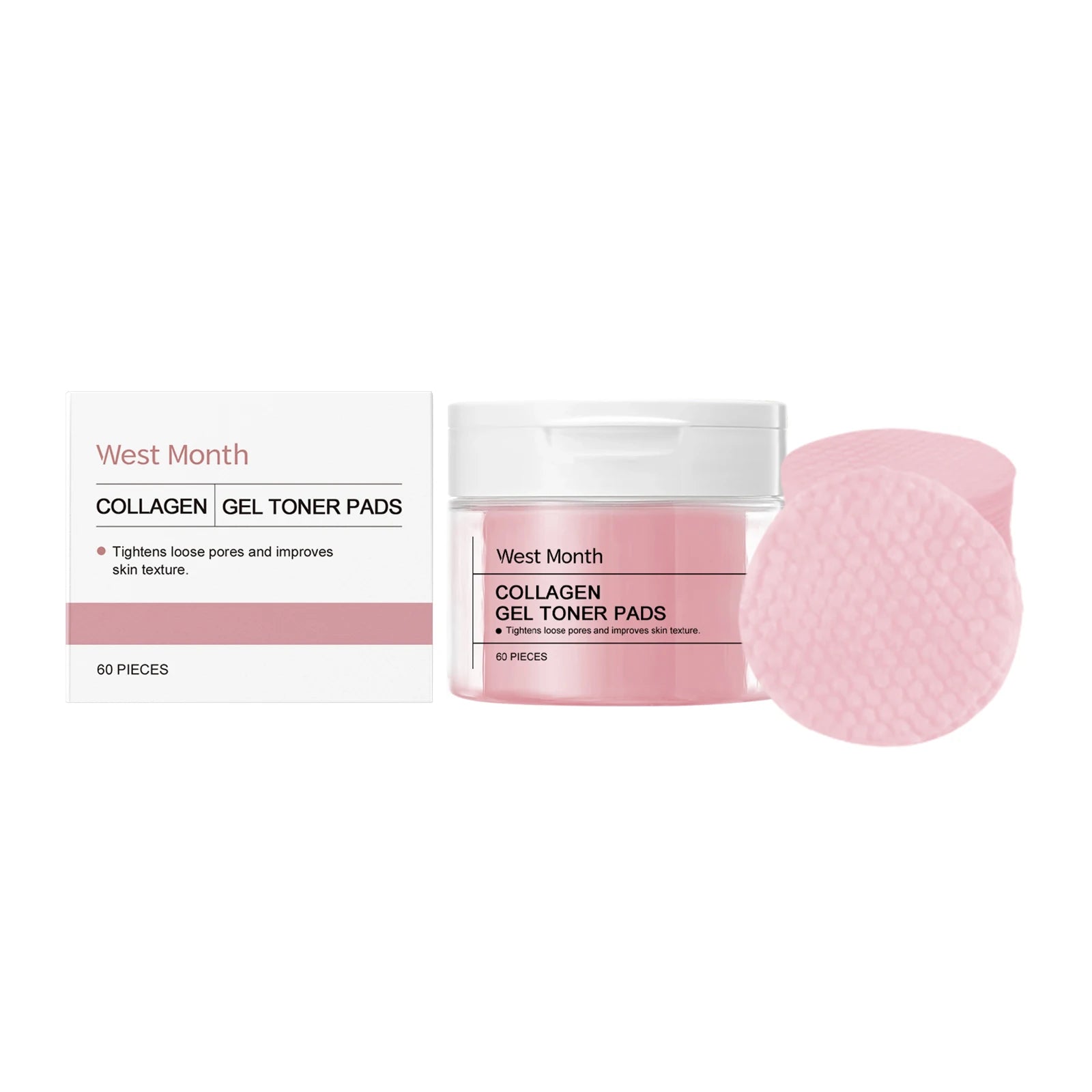 WEST MONTH Winter Collagen Gel Toner Pads Provide Deep Moisturizing Comfortable Feeling Enhance Skin Elasticity Firming Effect
