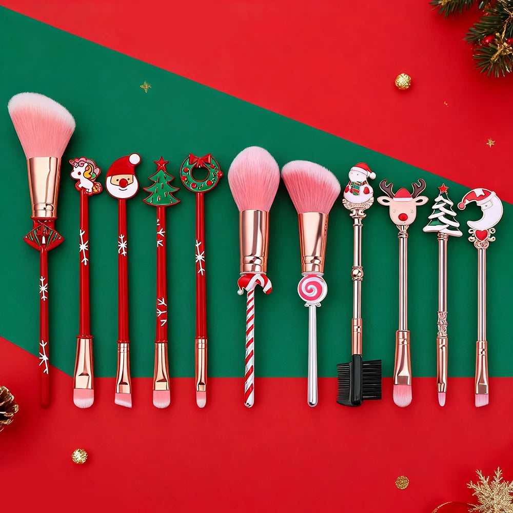 Christmas series makeup brush, creative design, candy Christmas tree eye shadow brush, Christmas ball special makeup tool