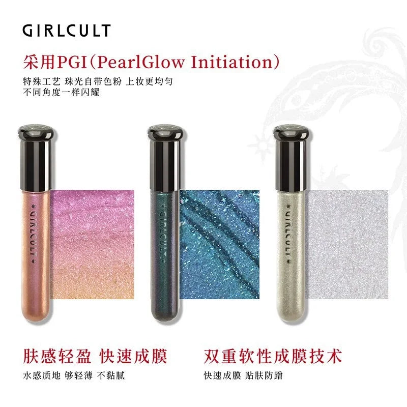 Girlcult Liquid Eyeshadow Chameleon Fine shimmer Sparkle Highlight Monochrome Eye Shadow Longlasting